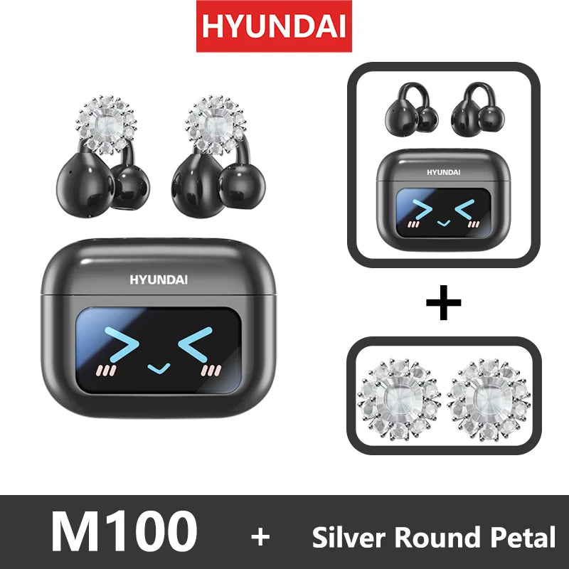 EchoGrip™ M100 ENC Ear Clip Earphones – Style, Sound, and Smart Control